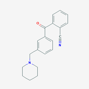 molecular formula C20H20N2O B1613695 2-氰基-3'-哌啶甲基苯甲酮 CAS No. 898792-68-2