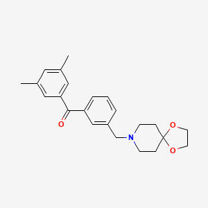 3,5-dimethyl-3'-[8-(1,4-dioxa-8-azaspiro[4.5]decyl)methyl]benzophenone