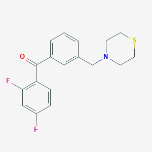 2,4-Difluoro-3'-thiomorpholinomethyl benzophenone