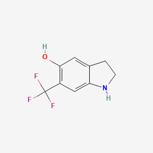 molecular formula C9H8F3NO B1613732 6-(Trifluoromethyl)indolin-5-ol CAS No. 200711-19-9