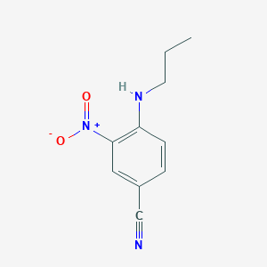 molecular formula C10H11N3O2 B1613740 3-硝基-4-(丙氨基)苯甲腈 CAS No. 438554-06-4