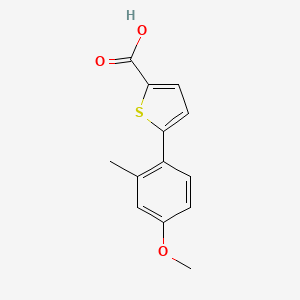 molecular formula C13H12O3S B1613743 5-(4-Methoxy-2-methylphenyl)thiophene-2-carboxylic acid CAS No. 764722-92-1