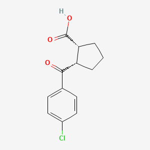 molecular formula C13H13ClO3 B1613749 顺式-2-(4-氯苯甲酰)环戊烷-1-羧酸 CAS No. 733740-14-2