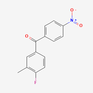 molecular formula C14H10FNO3 B1613753 4-氟-3-甲基-4'-硝基二苯甲酮 CAS No. 760192-96-9