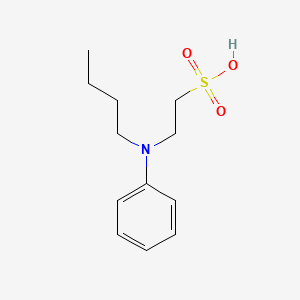 molecular formula C12H19NO3S B1613758 N-BUTYL-N-PHENYLTAURINE CAS No. 6199-87-7