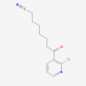 molecular formula C13H15ClN2O B1613768 8-(2-Chloro-3-pyridyl)-8-oxooctanenitrile CAS No. 890100-82-0