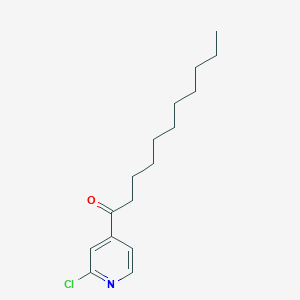 molecular formula C16H24ClNO B1613774 2-氯-4-十一酰基吡啶 CAS No. 898784-78-6