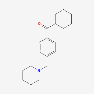 molecular formula C19H27NO B1613779 Cyclohexyl 4-(piperidinomethyl)phenyl ketone CAS No. 898775-77-4