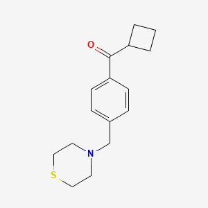 molecular formula C16H21NOS B1613783 环丁基 4-(硫代吗啉甲基)苯基酮 CAS No. 898783-30-7