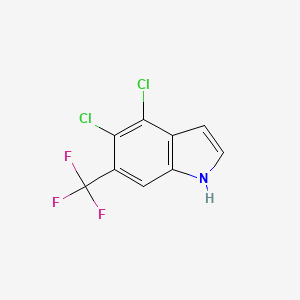 molecular formula C9H4Cl2F3N B1613786 4,5-dichloro-6-(trifluoromethyl)-1H-indole CAS No. 885518-28-5