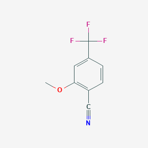 molecular formula C9H6F3NO B161379 2-甲氧基-4-(三氟甲基)苯甲腈 CAS No. 132927-08-3