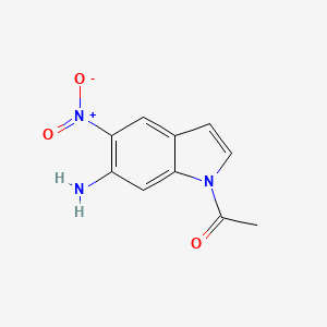 molecular formula C10H9N3O3 B1613796 1-(6-Amino-5-nitro-1H-indol-1-yl)ethanone CAS No. 1000343-09-8