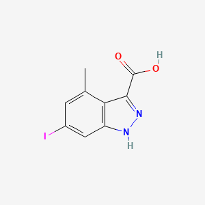 molecular formula C9H7IN2O2 B1613799 6-iodo-4-methyl-1H-indazole-3-carboxylic acid CAS No. 885521-24-4