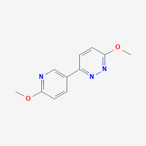molecular formula C11H11N3O2 B1613803 3-甲氧基-6-(6-甲氧基吡啶-3-基)哒嗪 CAS No. 1015481-14-7