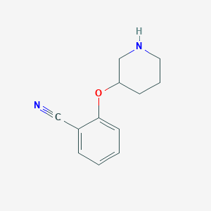 molecular formula C12H14N2O B1613811 2-(3-Piperidinyloxy)benzonitrile CAS No. 902836-51-5