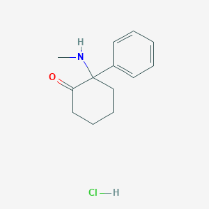 molecular formula C13H18ClNO B161382 2-(甲基氨基)-2-苯基环己烷-1-酮盐酸盐 CAS No. 4631-27-0