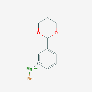 molecular formula C10H11BrMgO2 B1613827 3-(1,3-Dioxan-2-YL)phenylmagnesium bromide CAS No. 849354-21-8