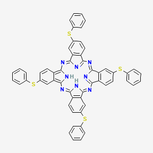 6,15,24,33-Tetrakis(phenylsulfanyl)-2,11,20,29,37,38,39,40-octazanonacyclo[28.6.1.13,10.112,19.121,28.04,9.013,18.022,27.031,36]tetraconta-1(37),2,4(9),5,7,10,12,14,16,18,20,22(27),23,25,28(38),29,31(36),32,34-nonadecaene