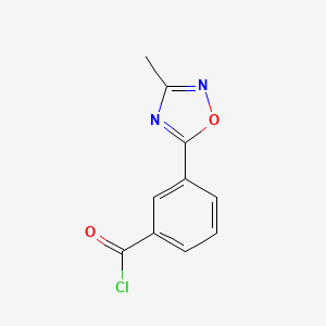 molecular formula C10H7ClN2O2 B1613836 3-(3-Methyl-1,2,4-oxadiazol-5-yl)benzoyl chloride CAS No. 915707-46-9