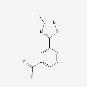 molecular formula C10H7ClN2O2 B1613836 Chlorure de 3-(3-méthyl-1,2,4-oxadiazol-5-yl)benzoyle CAS No. 915707-46-9