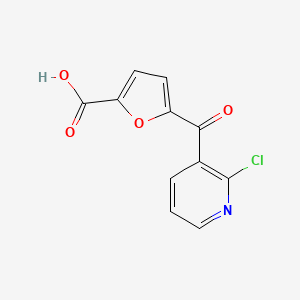 molecular formula C11H6ClNO4 B1613839 5-(2-Chloronicotinoyl)-2-furoic acid CAS No. 914203-45-5