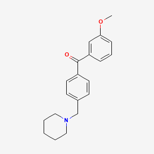 3-Methoxy-4'-piperidinomethyl benzophenone