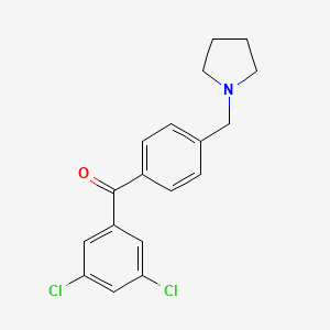 3,5-Dichloro-4'-pyrrolidinomethyl benzophenone