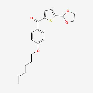 molecular formula C20H24O4S B1613864 5-(1,3-二氧戊环-2-基)-2-(4-己氧基苯甲酰)噻吩 CAS No. 898778-69-3