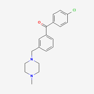 molecular formula C19H21ClN2O B1613884 4'-氯-3-(4-甲基哌嗪甲基)苯甲酮 CAS No. 898788-64-2