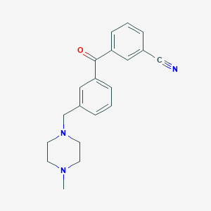 molecular formula C20H21N3O B1613885 3-Cyano-3'-(4-methylpiperazinomethyl) benzophenone CAS No. 898788-44-8