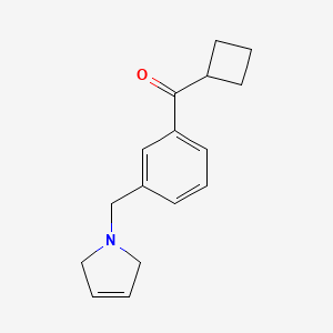 molecular formula C16H19NO B1613887 环丁基 3-(3-吡咯烷甲基)苯基酮 CAS No. 898749-69-4