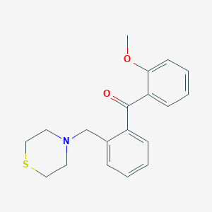 molecular formula C19H21NO2S B1613894 2-甲氧基-2'-硫代吗啉甲基苯甲酮 CAS No. 898781-47-0