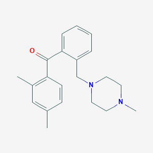 B1613900 2,4-Dimethyl-2'-(4-methylpiperazinomethyl) benzophenone CAS No. 898783-15-8