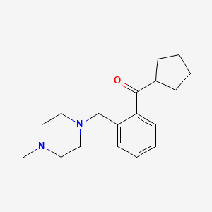 molecular formula C18H26N2O B1613902 Cyclopentyl 2-(4-methylpiperazinomethyl)phenyl ketone CAS No. 898762-63-5