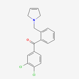 (3,4-Dichlorophenyl)(2-((2,5-dihydro-1H-pyrrol-1-yl)methyl)phenyl)methanone