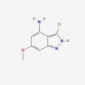 molecular formula C8H8BrN3O B1613916 3-Bromo-6-methoxy-1H-indazol-4-amine CAS No. 1000341-23-0