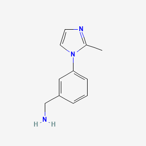 molecular formula C11H13N3 B1613919 3-(2-甲基-1H-咪唑-1-基)苯甲胺 CAS No. 912569-62-1