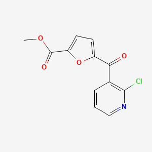 molecular formula C12H8ClNO4 B1613931 2-氯-3-(5-甲氧羰基-2-呋喃甲酰基)吡啶 CAS No. 898785-79-0