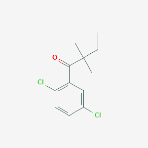 molecular formula C12H14Cl2O B1613935 2',5'-Dichloro-2,2-dimethylbutyrophenone CAS No. 898765-96-3