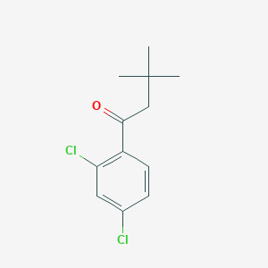 molecular formula C12H14Cl2O B1613937 2',4'-二氯-3,3-二甲基丁酰苯酮 CAS No. 898764-86-8