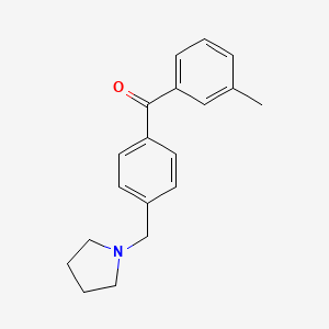 molecular formula C19H21NO B1613939 3-甲基-4'-吡咯烷基甲基苯甲酮 CAS No. 898775-93-4