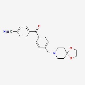 B1613942 4-Cyano-4'-[8-(1,4-dioxa-8-azaspiro[4.5]decyl)methyl]benzophenone CAS No. 898757-64-7