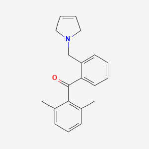 molecular formula C20H21NO B1613949 (2-((2,5-Dihydro-1H-pyrrol-1-yl)methyl)phenyl)(2,6-dimethylphenyl)methanone CAS No. 898763-29-6