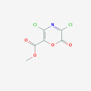 molecular formula C6H3Cl2NO4 B161395 Methyl 3,5-dichloro-6-oxo-1,4-oxazine-2-carboxylate CAS No. 131916-17-1