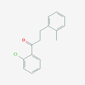 molecular formula C16H15ClO B1613951 2'-氯-3-(2-甲基苯基)丙基苯甲酮 CAS No. 898789-68-9