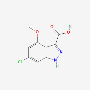 molecular formula C9H7ClN2O3 B1613954 6-chloro-4-methoxy-1H-indazole-3-carboxylic acid CAS No. 885520-91-2
