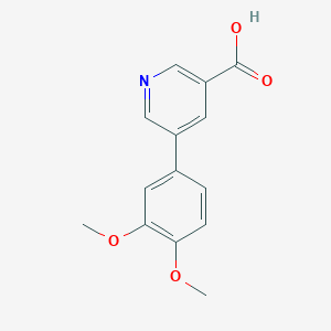 molecular formula C14H13NO4 B1613963 5-(3,4-Dimethoxyphenyl)nicotinic acid CAS No. 887973-42-4