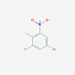 molecular formula C7H5BrINO2 B1613964 5-Bromo-1-iodo-2-methyl-3-nitrobenzene CAS No. 885519-15-3