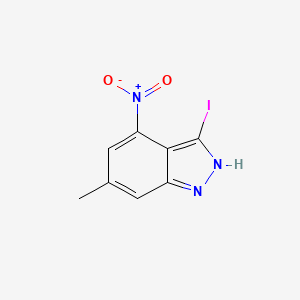 molecular formula C8H6IN3O2 B1613967 3-Iodo-6-methyl-4-nitro-1H-indazole CAS No. 885520-92-3