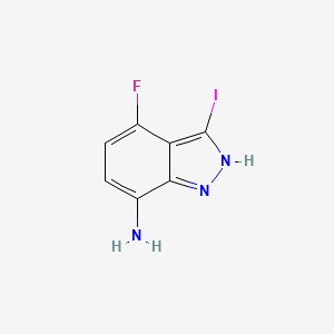 molecular formula C7H5FIN3 B1613968 4-fluoro-3-iodo-2H-indazol-7-amine CAS No. 1000343-10-1